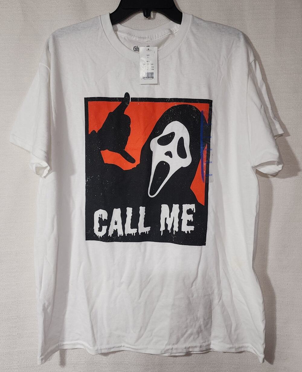 Ghost face ''Call me'' shirt men's Large